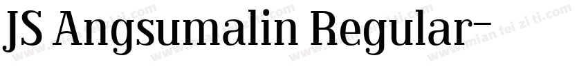 JS Angsumalin Regular字体转换